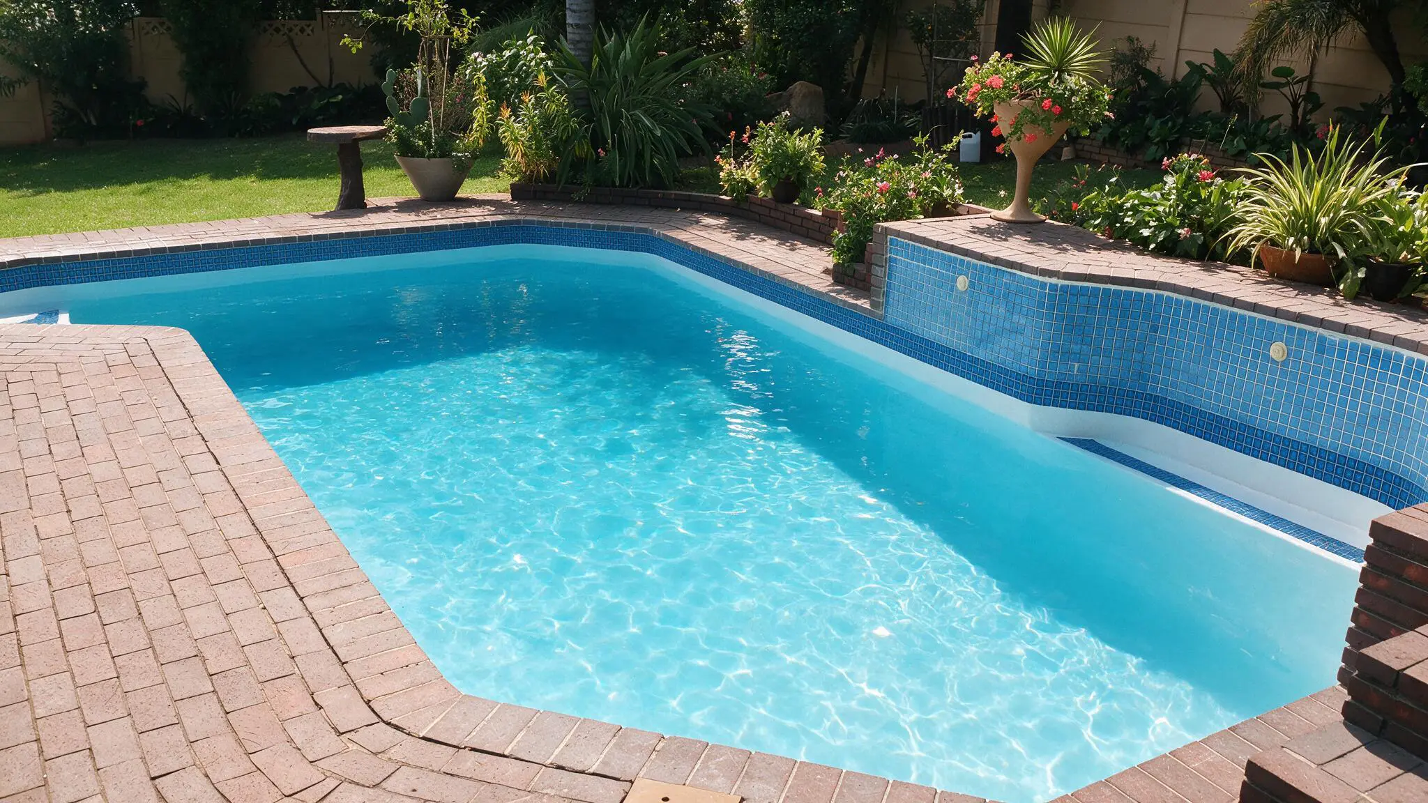 Completed fibreglass pool renovation and resurfacing