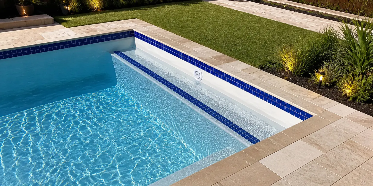 Swimming pool after crack repair