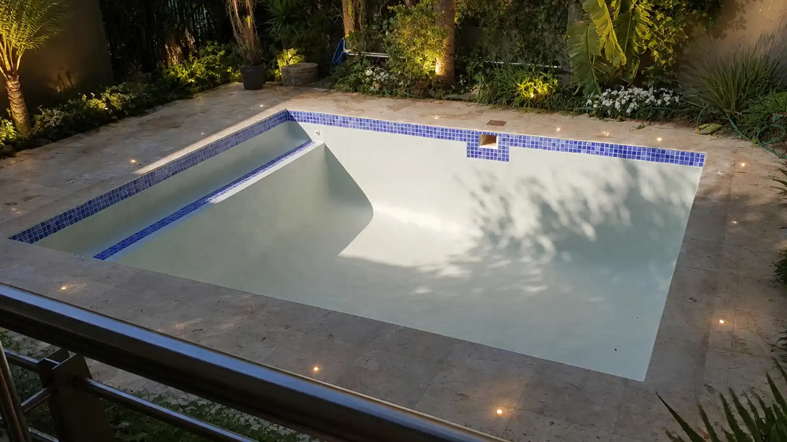 Swimming pool after professional marbelite resurfacing