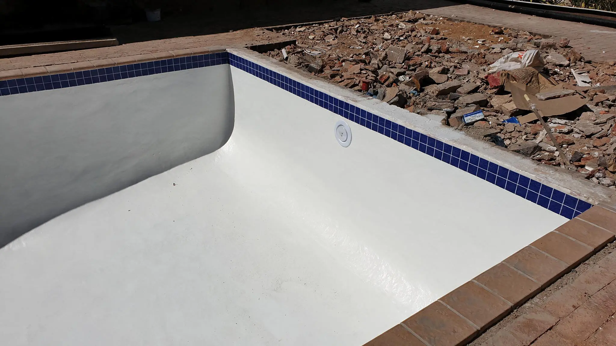 Smaller swimming pool renovation nearing completion after structural alterations